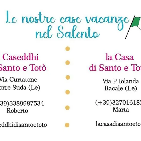Tatil Evi La Casa Di Santo E Toto Racale